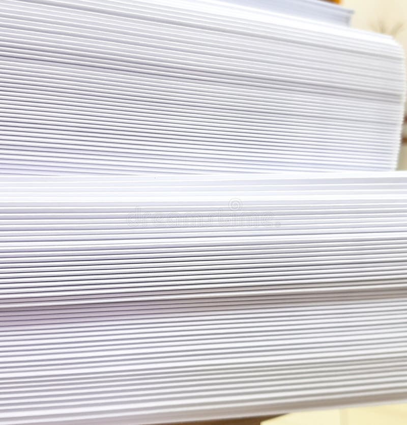 A Stack of Blank Paper, Book Blocks Prepared for Binding in a Printing