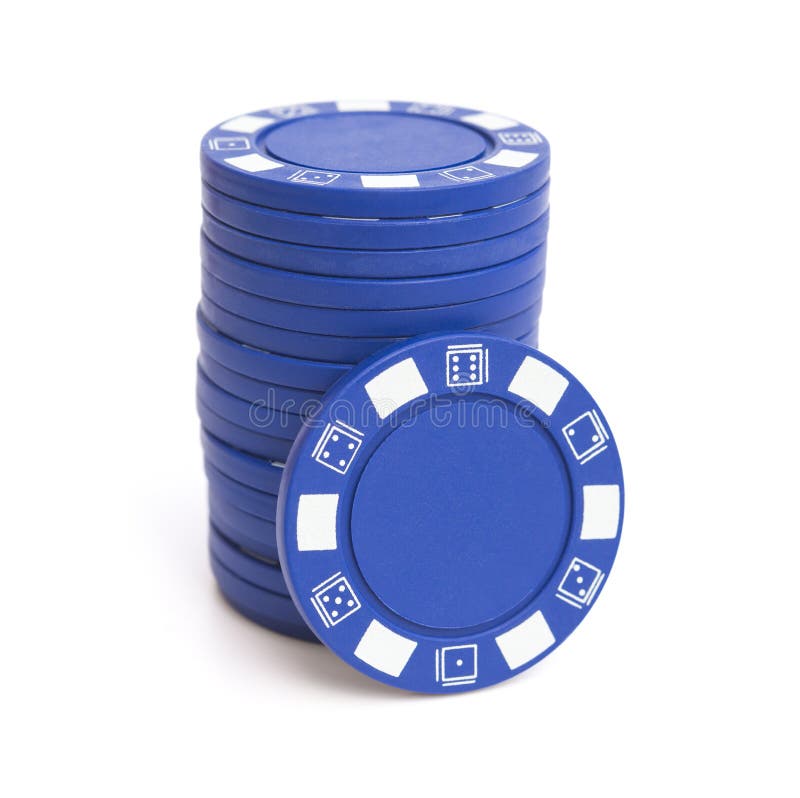 Stack of blue poker chips stock image. Image of opportunity 51100669