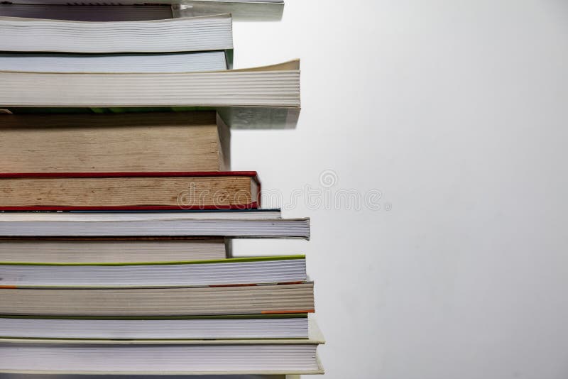 Stack of Boks in a White Background Stock Image - Image of calm ...