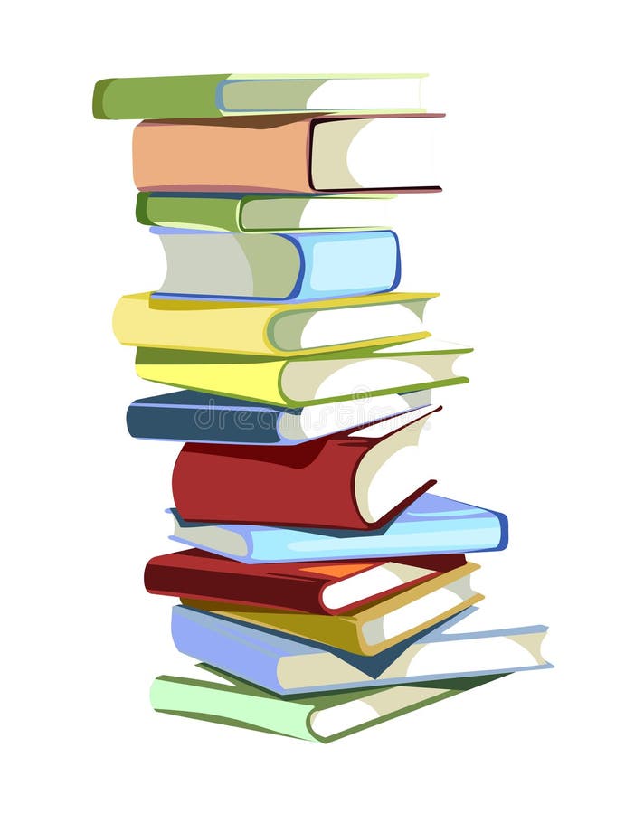 Stack of books vector illustration