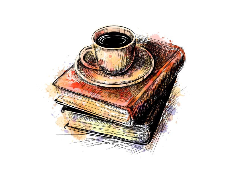 Books hand draw sketch Royalty Free Vector Image