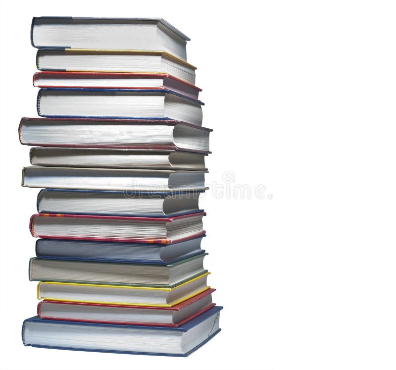 Stack of books, isolated