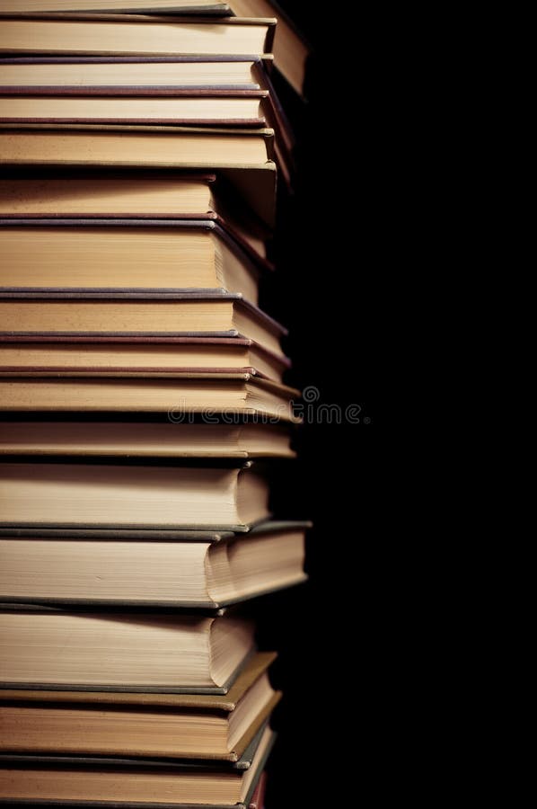 Stack of Books with One Open among Them Stock Photo - Image of flipping ...