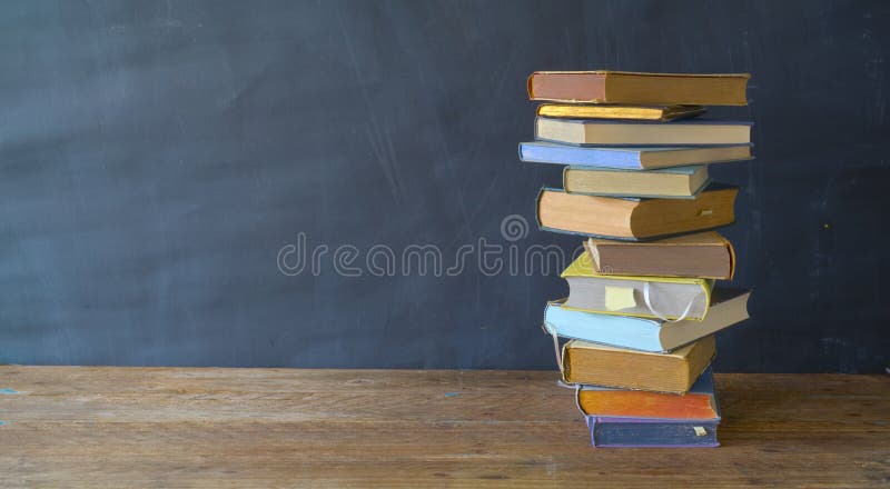 stack of books, panorama, good copy space, education,reading,back to school concept stock image stack of books, panorama, good copy space, education,reading,back to school concept stock image