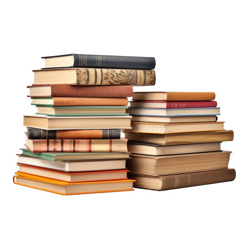Stack Of Books With Stair On Transparent Background Ai Generated