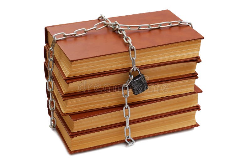 Books Wrapped Chain Padlock Stock Photos Free & RoyaltyFree Stock