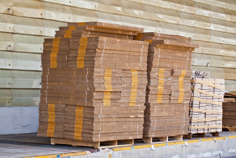 Stack of box, waiting for delivery in a warehouse