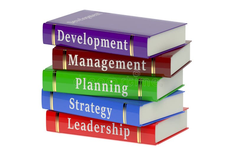 Stack of business books vector illustration