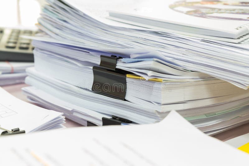 Stack of business papers stock photo. Image of office 68729252
