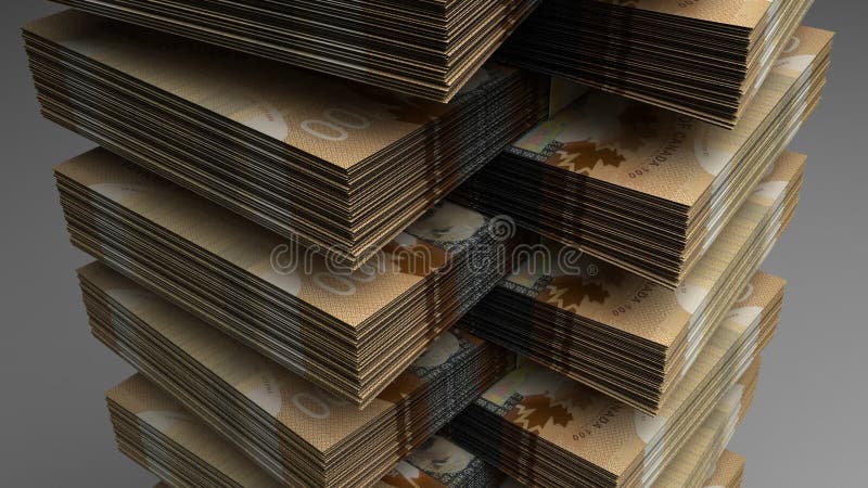 Stack of Canadian Dollar