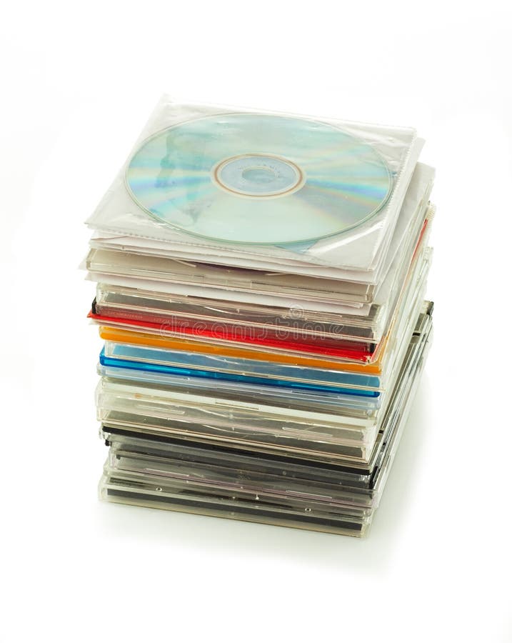 Stack of CDs in boxes 2 stock photo. Image of large, background - 50700284