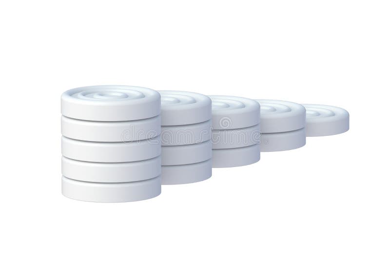 Stack of checkers isolated on white background. Intellectual board game royalty free illustration