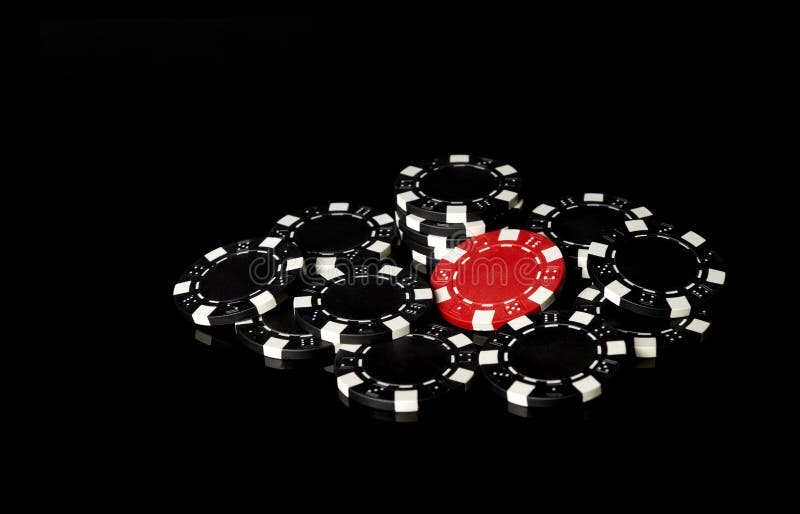 Stack of Chips Obtained As a Result of Winning on the Black Table