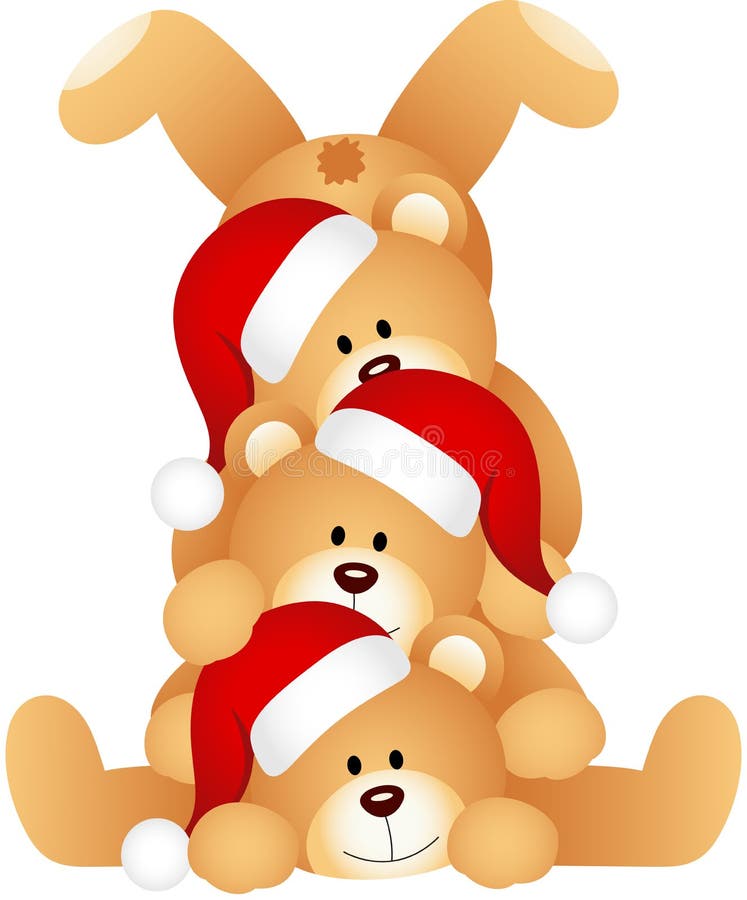 Stack of Christmas teddy Bears stock illustration Stack of Christmas teddy Bears stock illustration