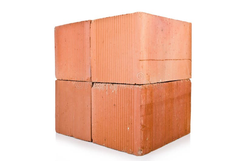 Stack of clay bricks stock image. Image of cement, house 39273601