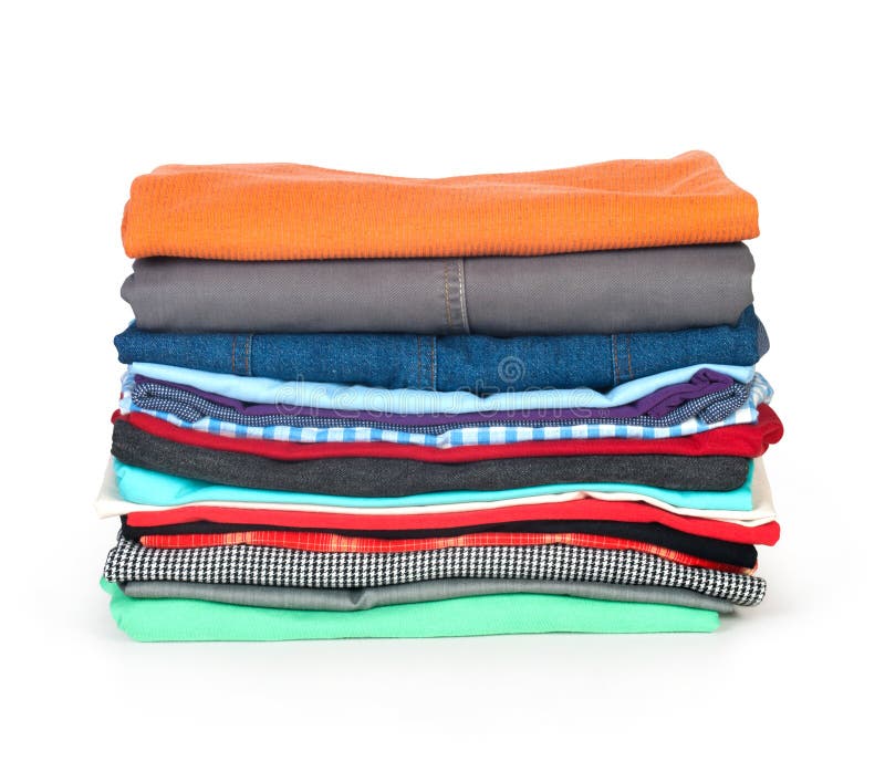 Stack of clothing stock image. Image of heap, garment - 26053293