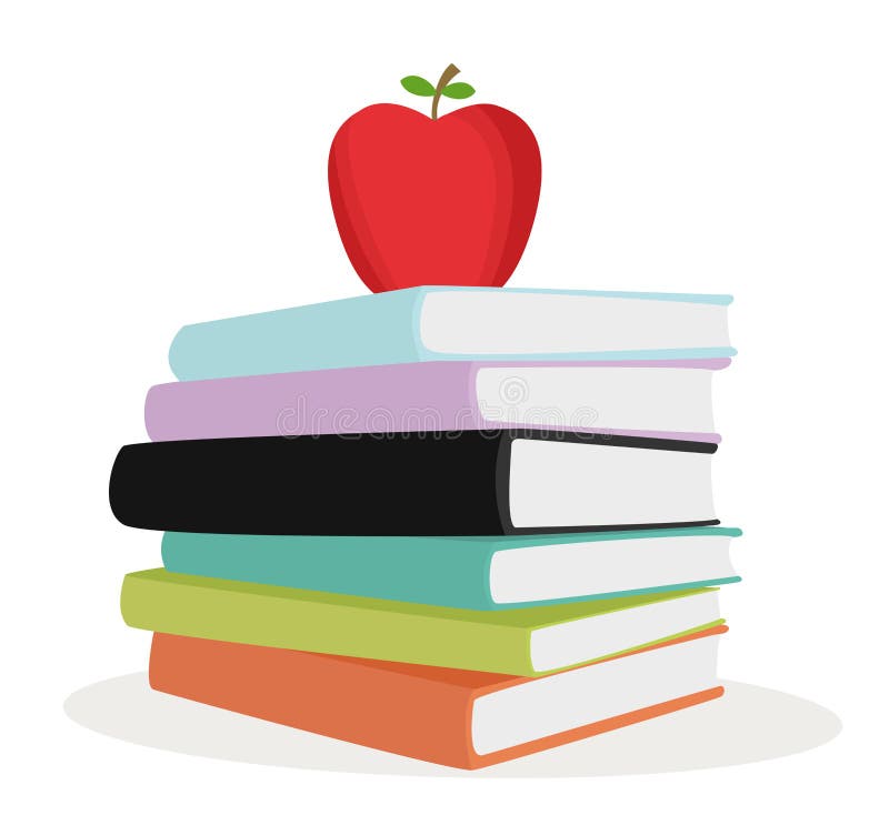 Stack color books royalty free illustration Stack color books royalty free illustration