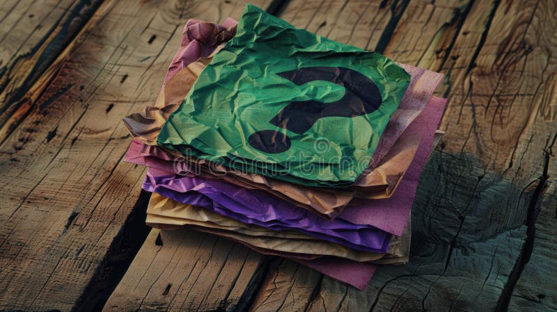 The colorful crumpled papers. image royalty free stock photography.