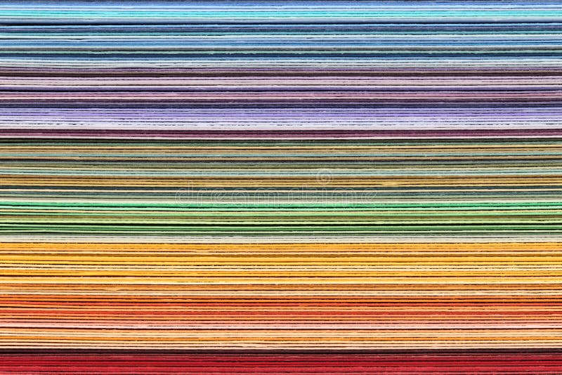 Stack of colorful paper
