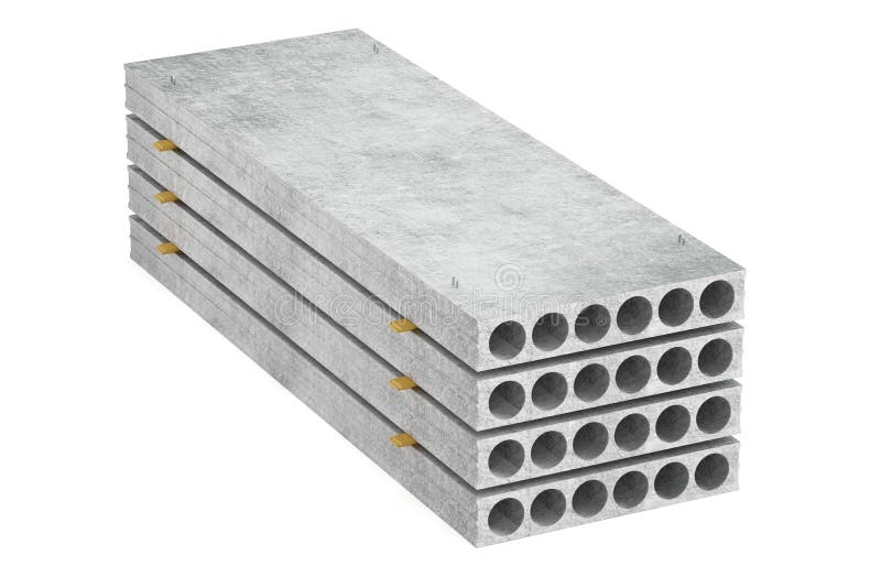 Stack of concrete slab, 3D rendering royalty free illustration