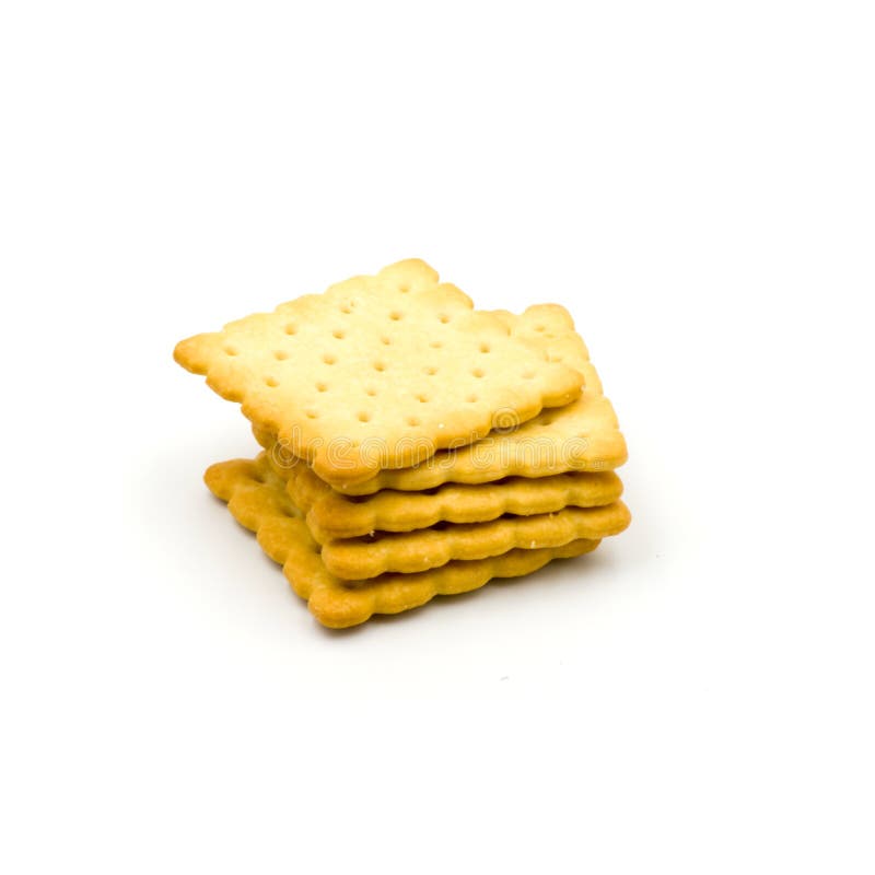 Stack of Crackers Isolated on the White Background Stock Photo - Image ...