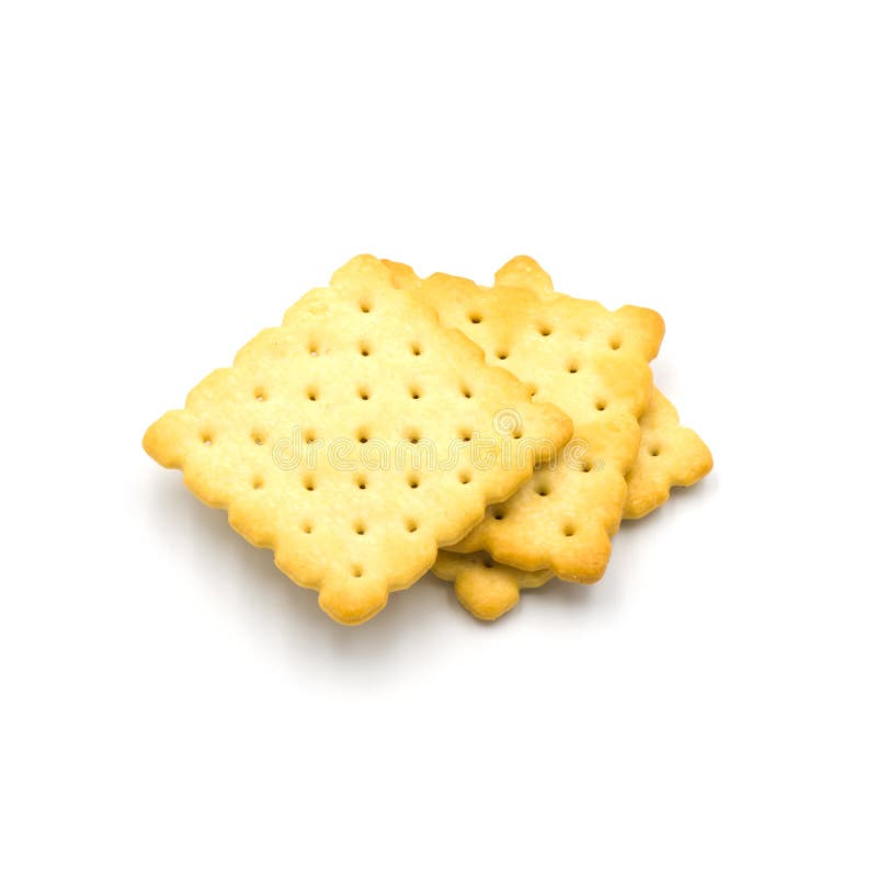 Stack of Crackers Isolated on the White Background Stock Photo - Image ...