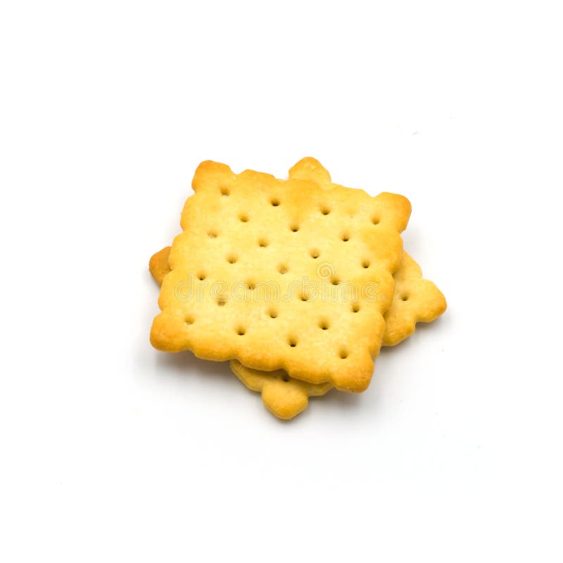 Stack of Crackers Isolated on the White Background Stock Photo - Image ...