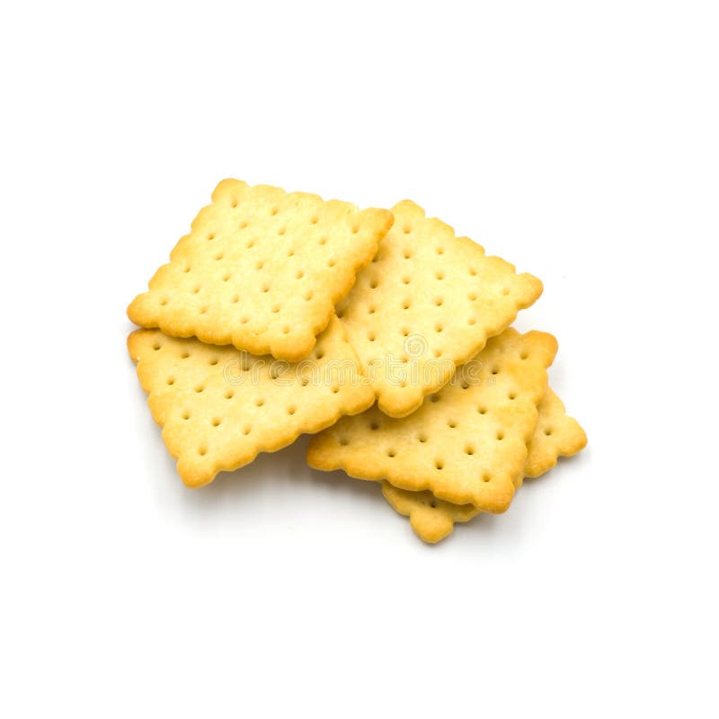 Stack of Crackers Isolated on the White Background Stock Photo - Image ...