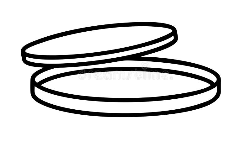 Stack di due piastre vuote di Petri e di un'icona di laboratorio per la progettazione di vettori Generative AI illustrazione di stock