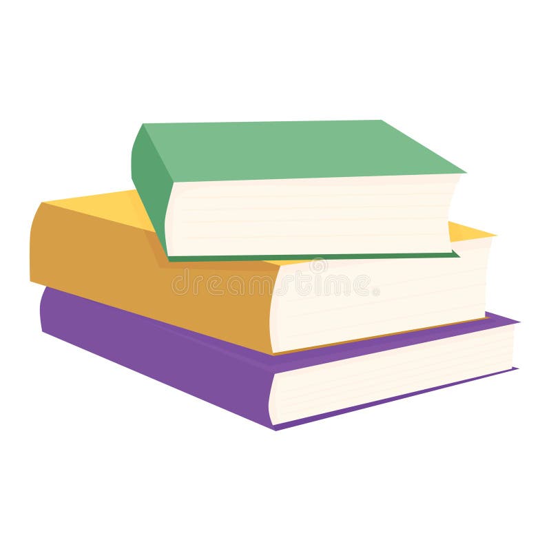 Stack of different books. Flat design. vector illustration. concepts of education, book exchange, shop and library stock illustration