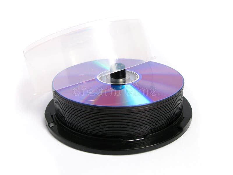 Stack of DVDs and CDs