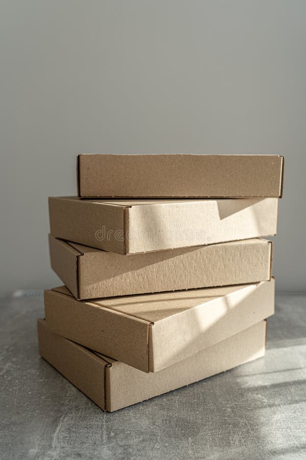 Stack of flat-packed self royalty free stock photos