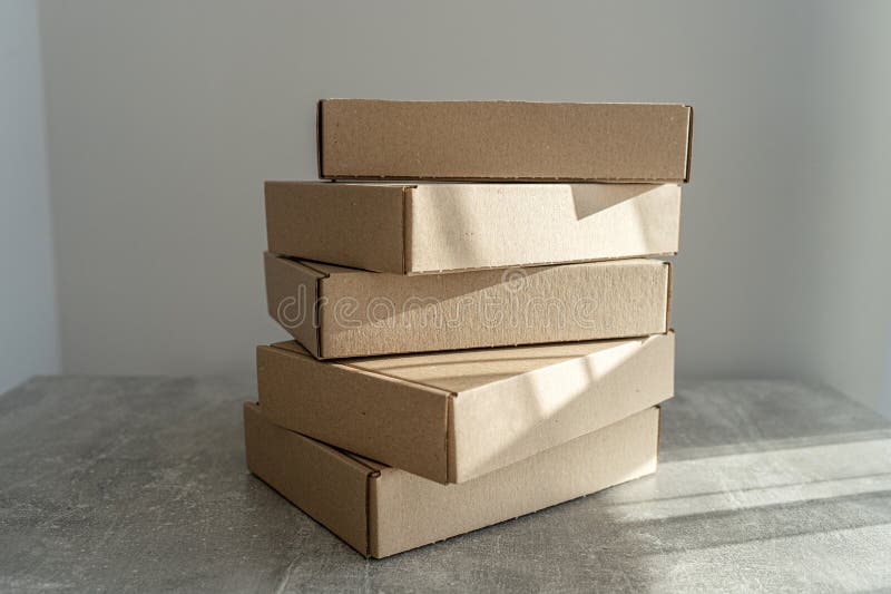 Stack of flat-packed self royalty free stock photo