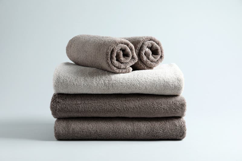 Stack of Fresh Fluffy Towels Stock Image Image of body, home 142006473