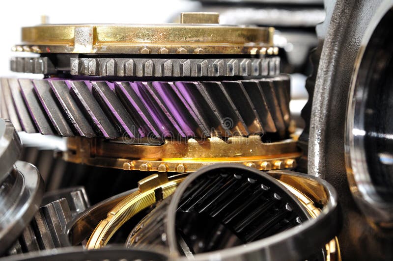 Gearbox Parts Isolated on White Background. Stock Image Image of