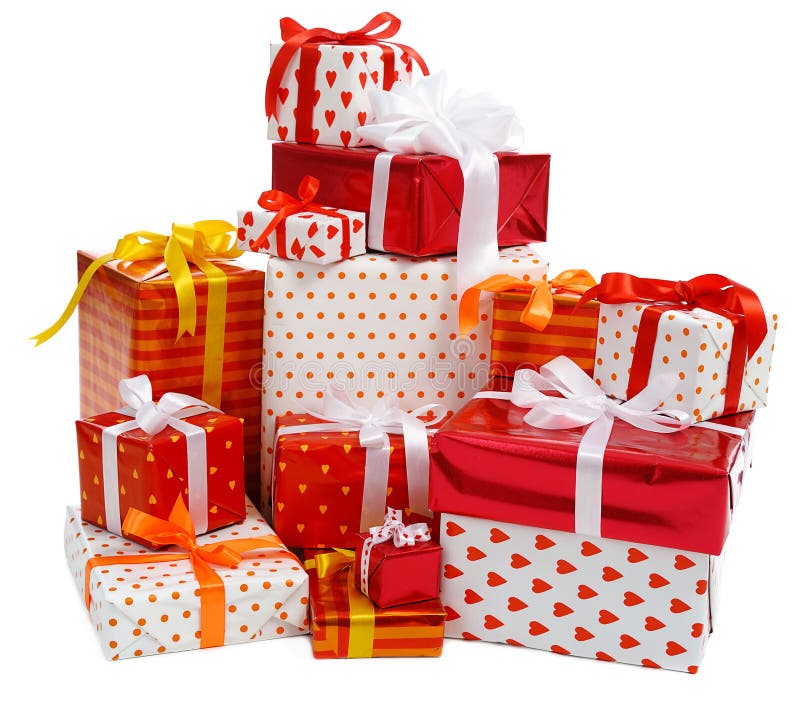 Stack of gift boxes stock image. Image of stack, creative 23415485