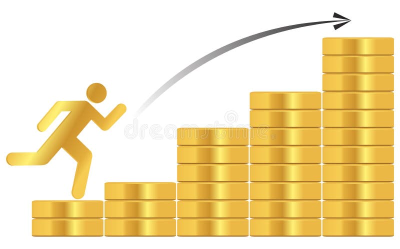 Stack of gold coins vector illustration Stack of gold coins vector illustration