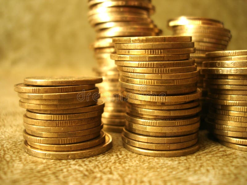 Stack of golden coins