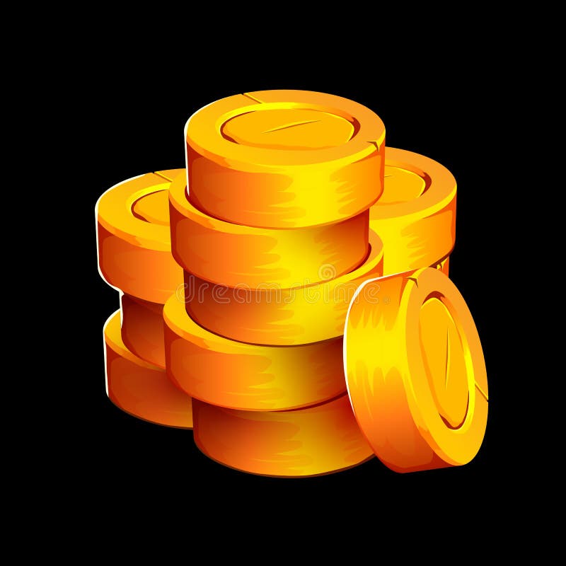 Stack Coins Black Background Stock Illustrations 2,629 Stack Coins Black Background Stock