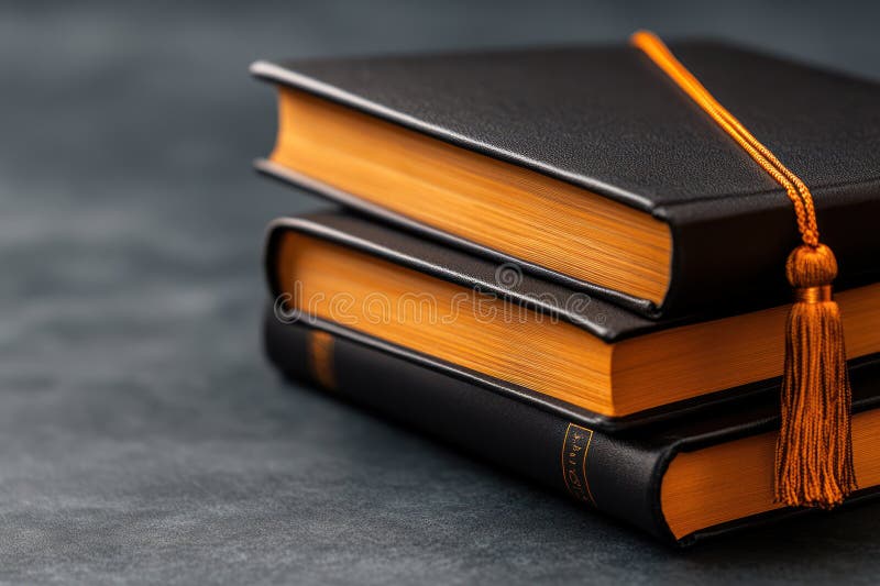Stack of Graduation Books Illustration - Celebrating Academic Accomplishment and Knowledge with Books Piled High vector illustration