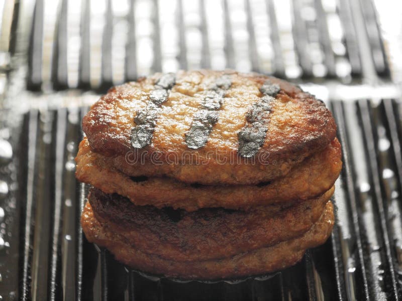 Stack of Grilled Beef Patties Stock Photo Image of fast, cooked 18750998