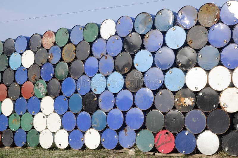 Stack Of Grunge Oil Tank Barrel Background Image Stock Photo Image