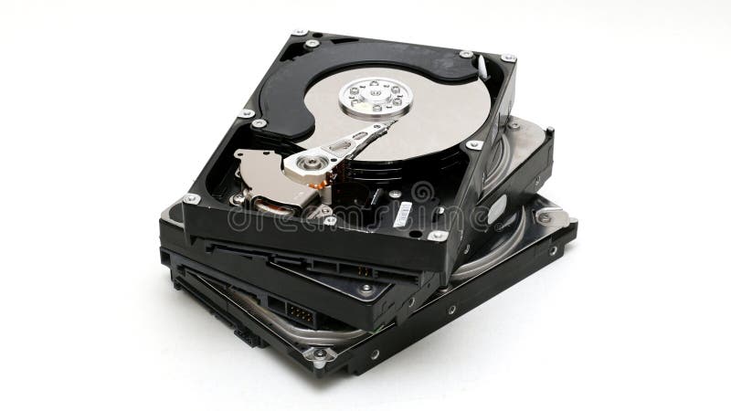Stack of Hard Disk Drives stock photos