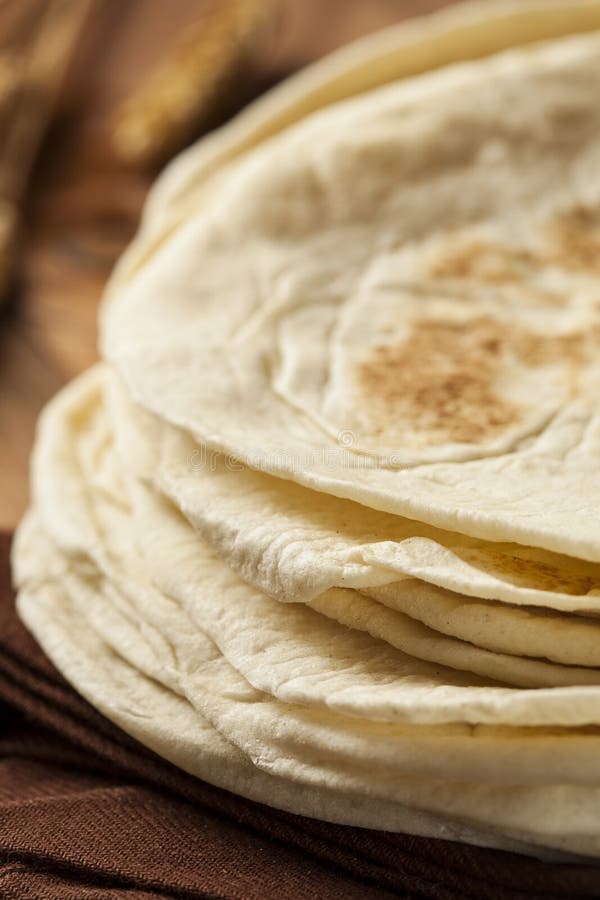 Stack of Homemade Flour Tortillas Stock Photo Image of corn