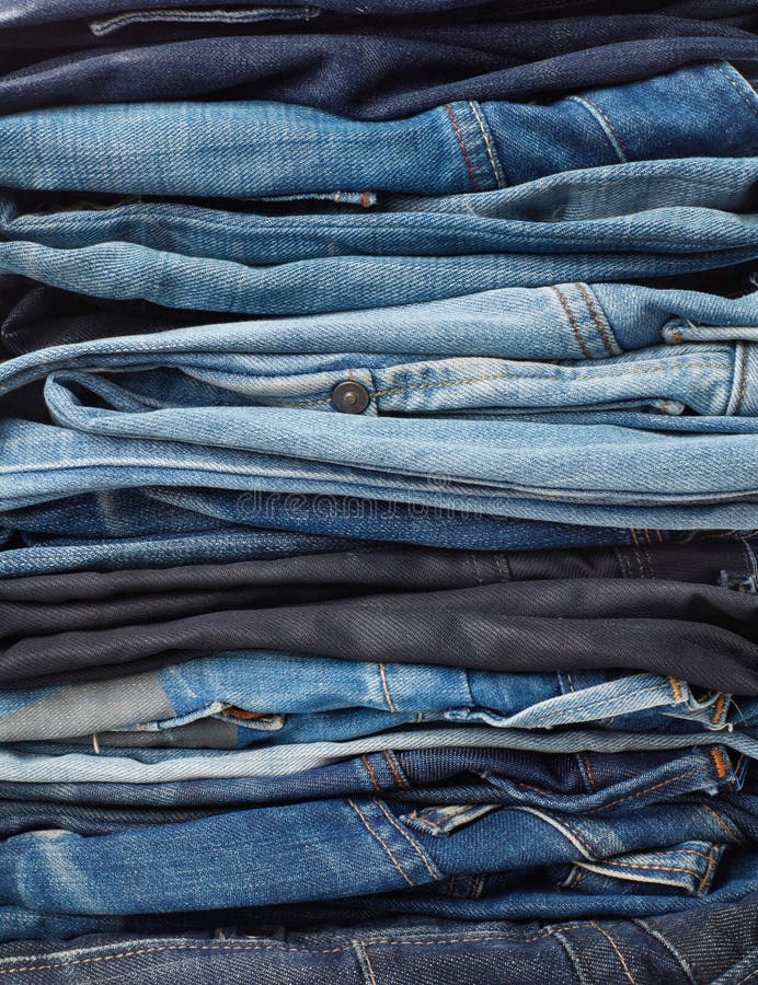 Stack of jeans background stock photo. Image of group - 109133366