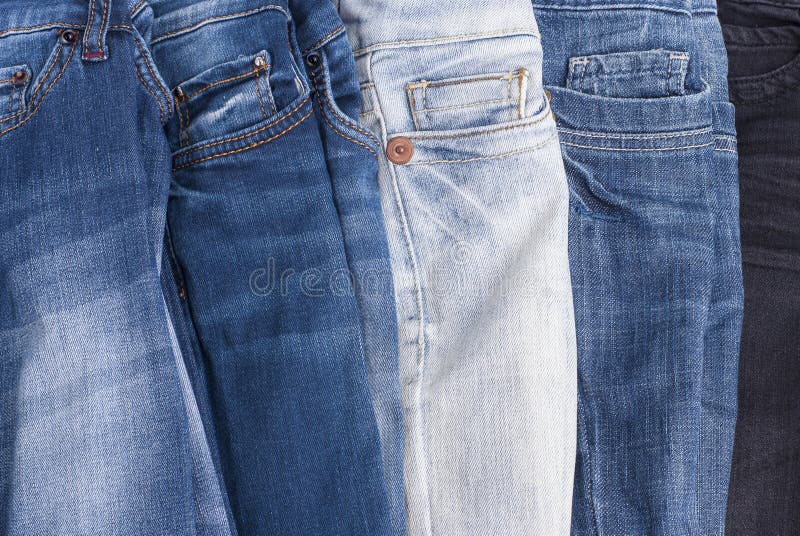 Stack of jeans stock photo. Image of navy, blue, seam - 58073826