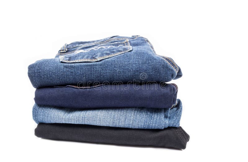 Stack of Jeans 2 stock image. Image of casual, fashion 45964085