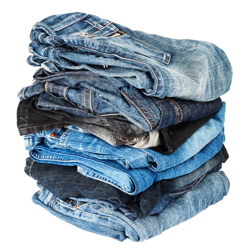 Stack of jeans stock photo. Image of fashion, clothing - 65234212