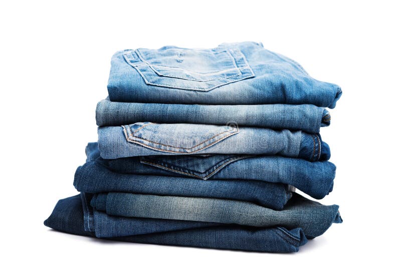 Stack of jeans stock photo. Image of outerwear, clothes - 50981392