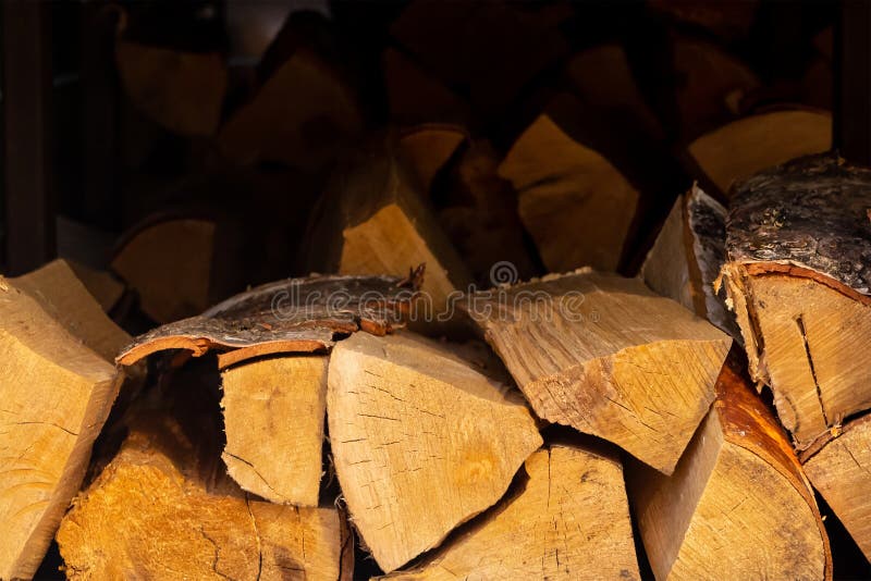 Stack logs kindling fire chopped dried natural rustic background royalty free stock images